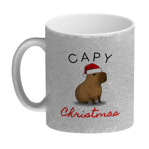 Weihnachts-Capybara Kaffeebecher mit Spruch Capy Christmas