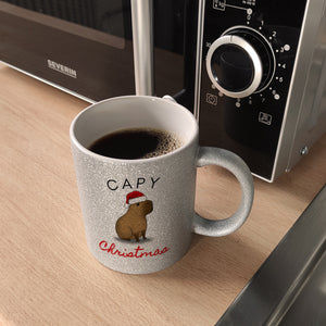 Weihnachts-Capybara Kaffeebecher mit Spruch Capy Christmas