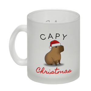 Weihnachts-Capybara Kaffeebecher mit Spruch Capy Christmas