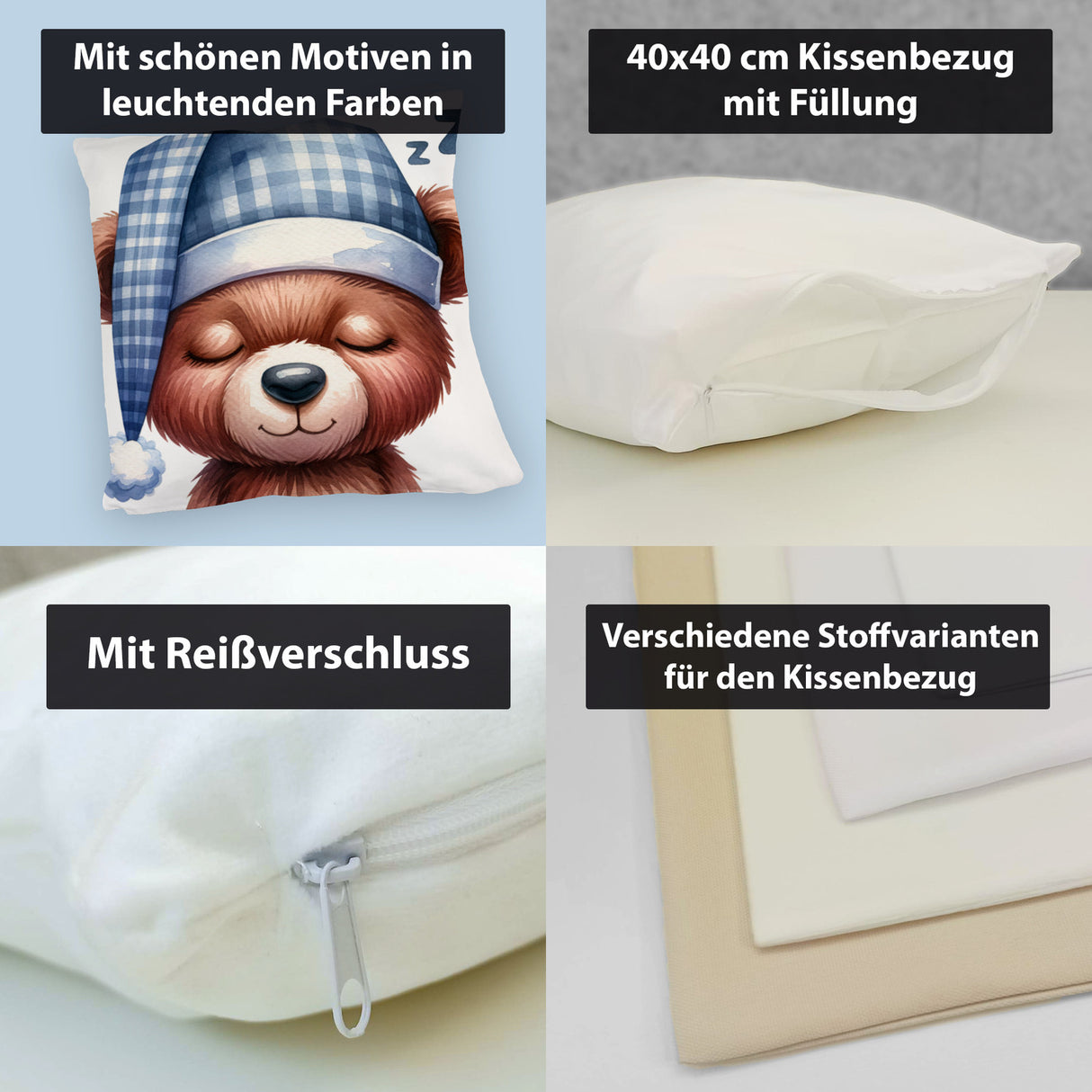 Braunbär Kissen
