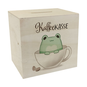 Frosch Spardose mit Spruch Kaffeekasse