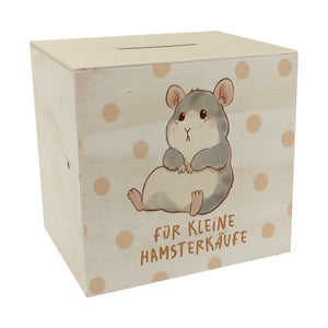 Hamster Spardose mit Spruch Für kleine Hamsterkäufe