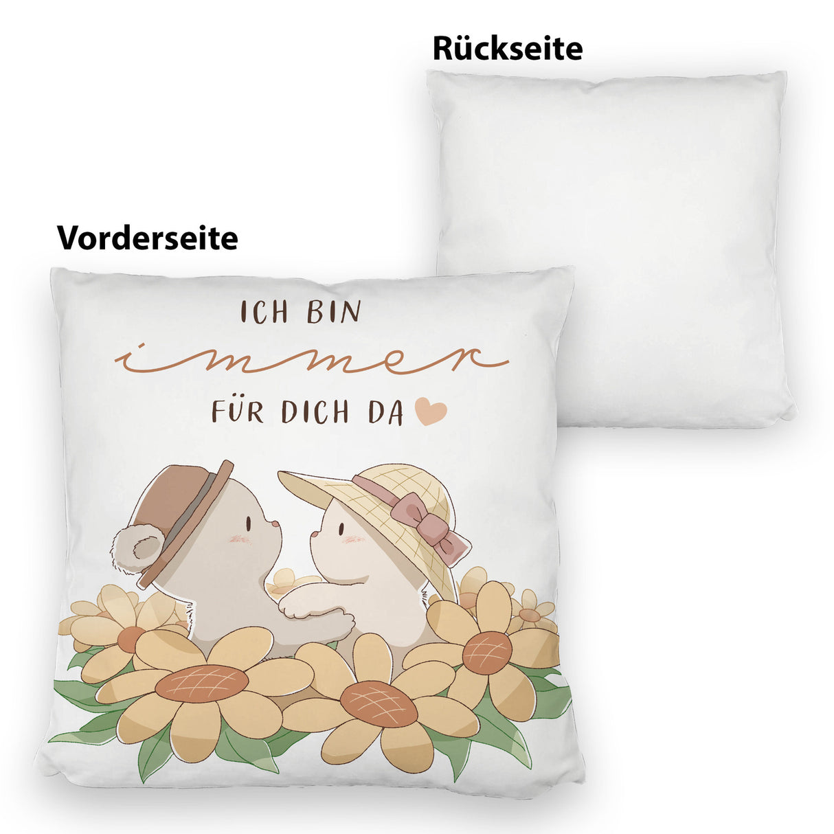 Bären Kissen mit Spruch Ich bin immer für dich da