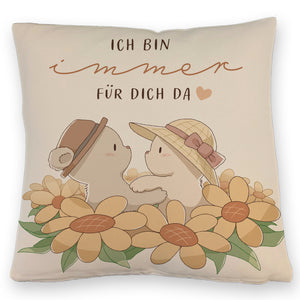 Bären Kissen mit Spruch Ich bin immer für dich da