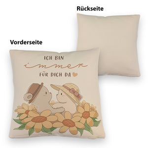 Bären Kissen mit Spruch Ich bin immer für dich da