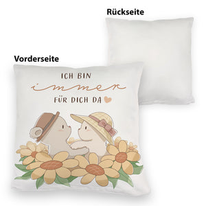 Bären Kissen mit Spruch Ich bin immer für dich da