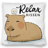 Capybara Kissen mit Spruch Relax Kissen