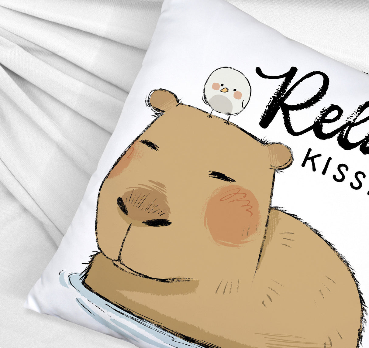 Capybara Kissen mit Spruch Relax Kissen