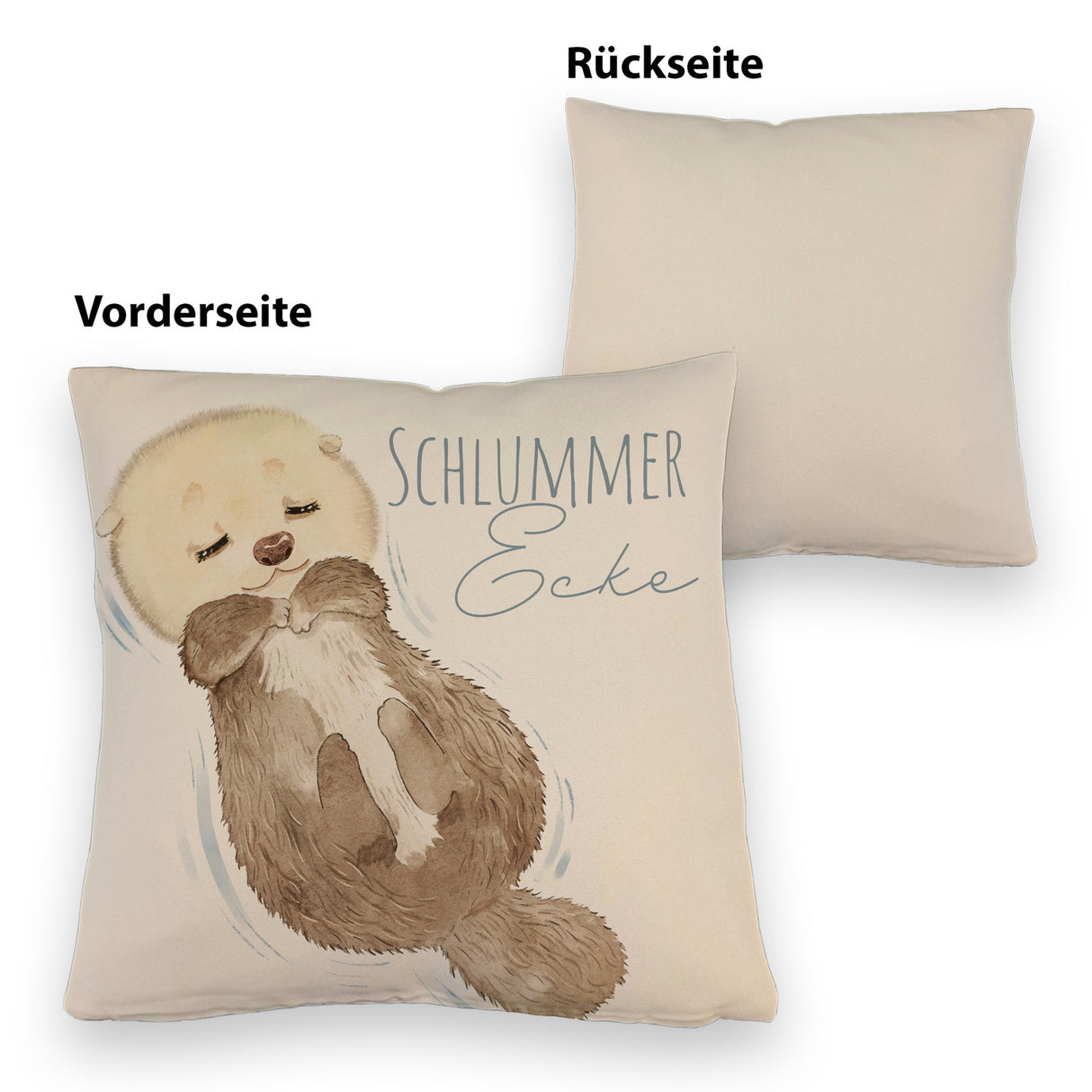 Otter Kissen mit Spruch Schlummerecke