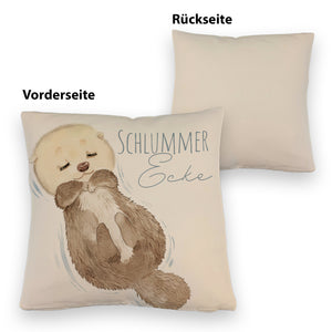 Otter Kissen mit Spruch Schlummerecke