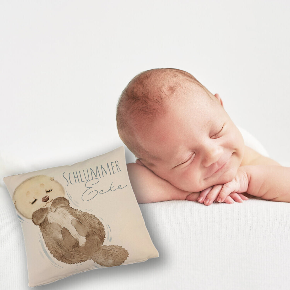 Otter Kissen mit Spruch Schlummerecke