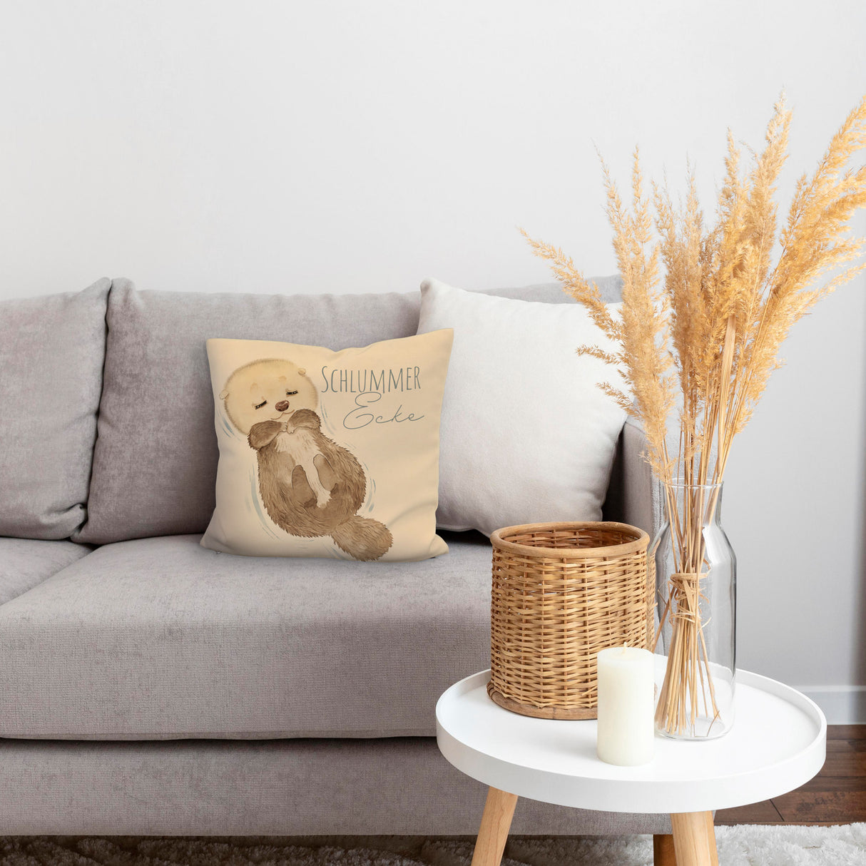 Otter Kissen mit Spruch Schlummerecke