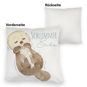 Otter Kissen mit Spruch Schlummerecke