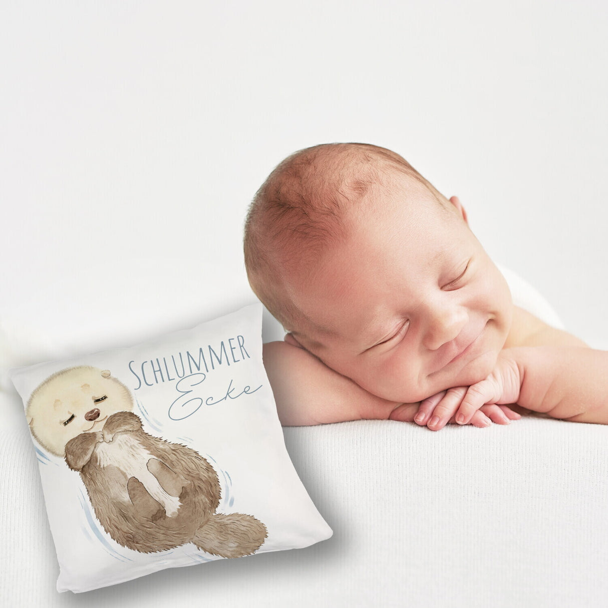 Otter Kissen mit Spruch Schlummerecke
