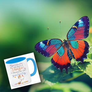 Gans Kaffeebecher mit Spruch Kleine Dinge machen Leben großartig