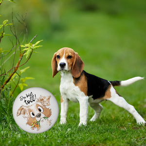 Hund Magnet rund rund mit Spruch Du bist toll
