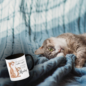 Katze Kaffeebecher mit Spruch Unwohlsein - Verdacht auf Montagsgefühl
