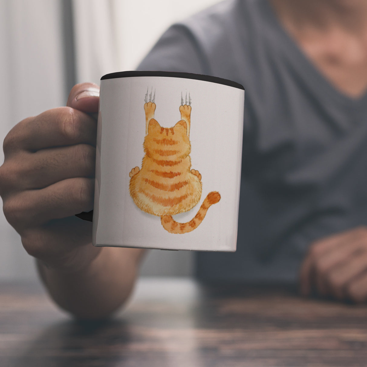 Aggressiver Kater Kaffeebecher