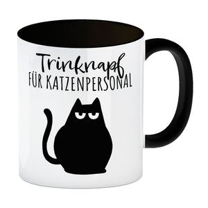 Katze Kaffeebecher mit Spruch Trinknapf für Katzenbesitzer