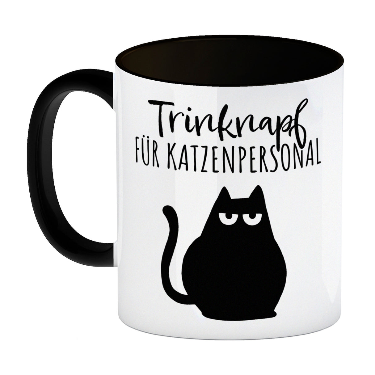 Katze Kaffeebecher mit Spruch Trinknapf für Katzenbesitzer