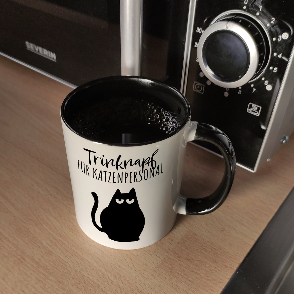 Katze Kaffeebecher mit Spruch Trinknapf für Katzenbesitzer