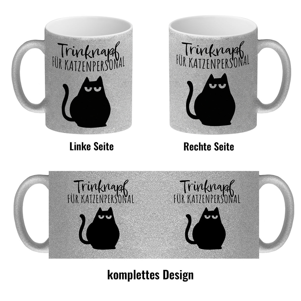 Katze Kaffeebecher mit Spruch Trinknapf für Katzenbesitzer