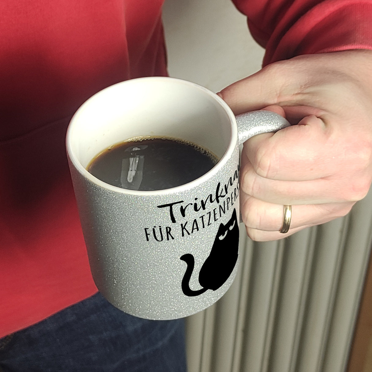 Katze Kaffeebecher mit Spruch Trinknapf für Katzenbesitzer