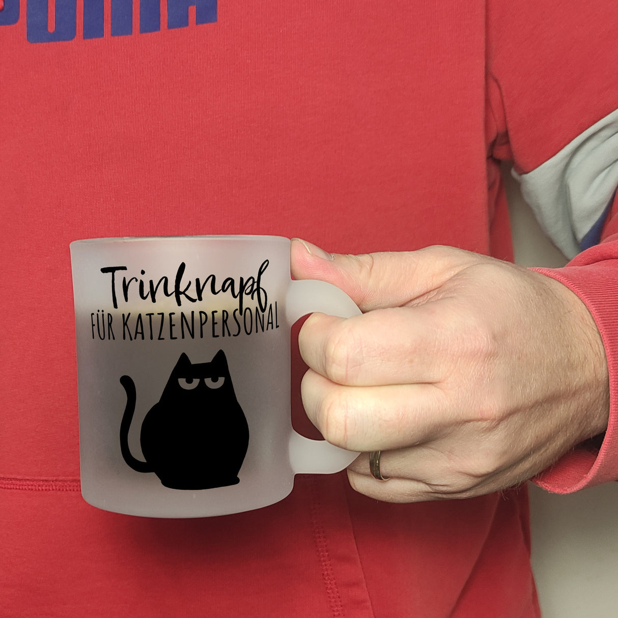 Katze Kaffeebecher mit Spruch Trinknapf für Katzenbesitzer