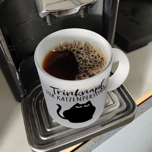 Katze Kaffeebecher mit Spruch Trinknapf für Katzenbesitzer