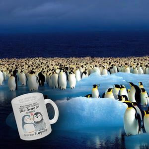 Pinguin Kaffeebecher mit Spruch Du bist mein ewiger Pinguin