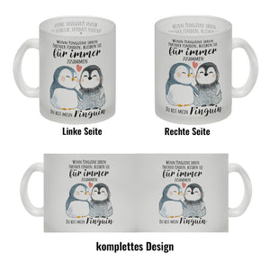 Pinguin Kaffeebecher mit Spruch Du bist mein ewiger Pinguin