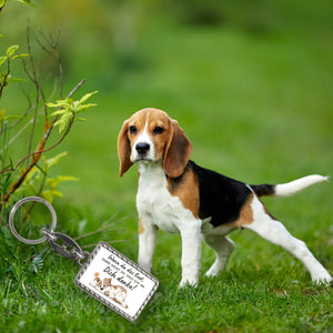 Hund Schlüsselanhänger mit Spruch Denke an dich