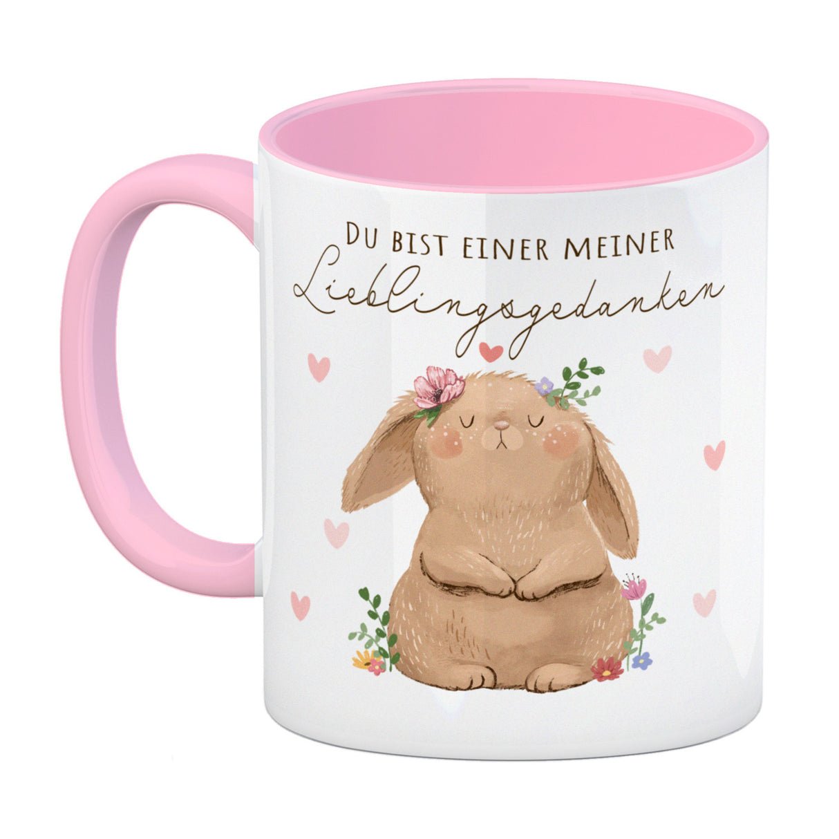 Hase Kaffeebecher mit Spruch Du bist einer meiner Lieblingsgedanken