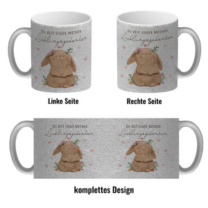 Hase Kaffeebecher mit Spruch Du bist einer meiner Lieblingsgedanken