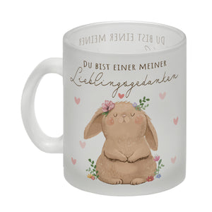 Hase Kaffeebecher mit Spruch Du bist einer meiner Lieblingsgedanken