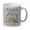 Biber Kaffeebecher mit Spruch Zuhause ist da wo die Liebe wohnt
