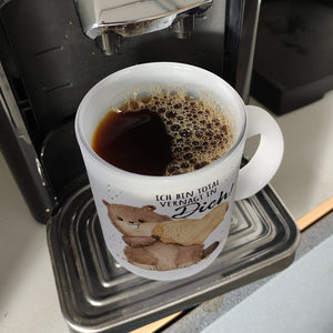 Biber Kaffeebecher mit Spruch Ich bin total vernagt in dich