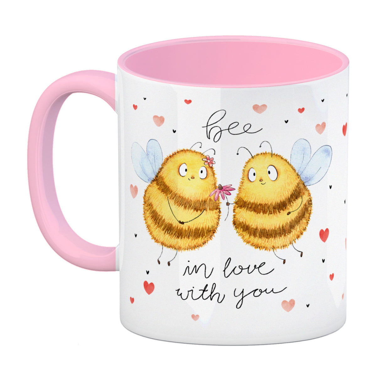 Pummel Biene Kaffeebecher mit Spruch Bee in love with you