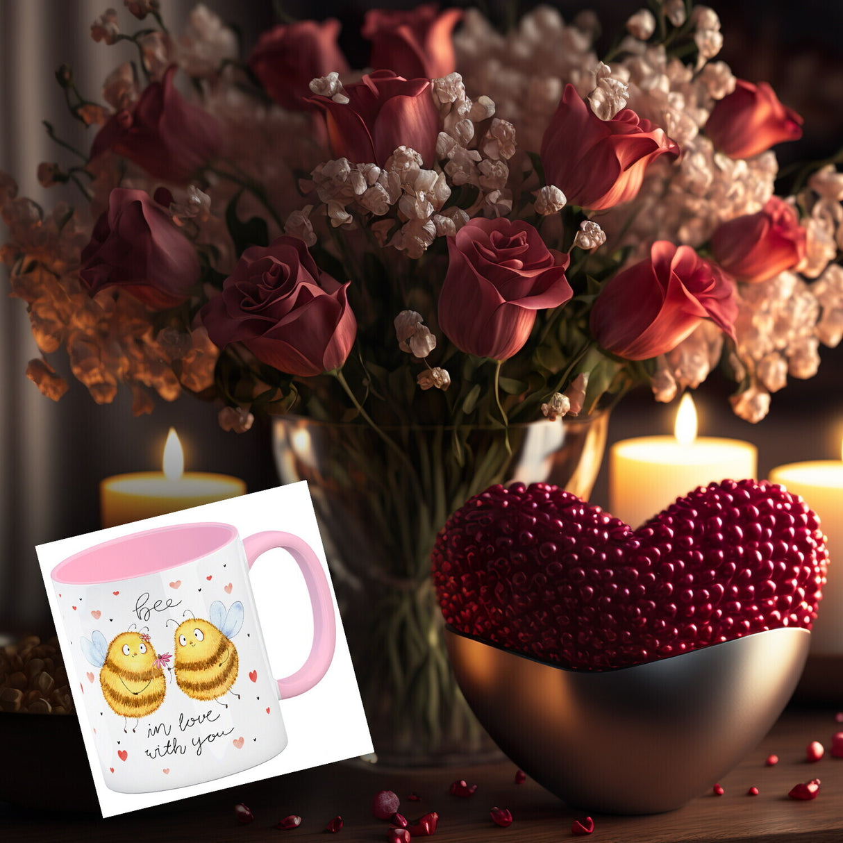 Pummel Biene Kaffeebecher mit Spruch Bee in love with you