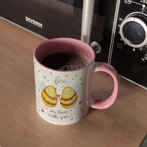 Pummel Biene Kaffeebecher mit Spruch Bee in love with you