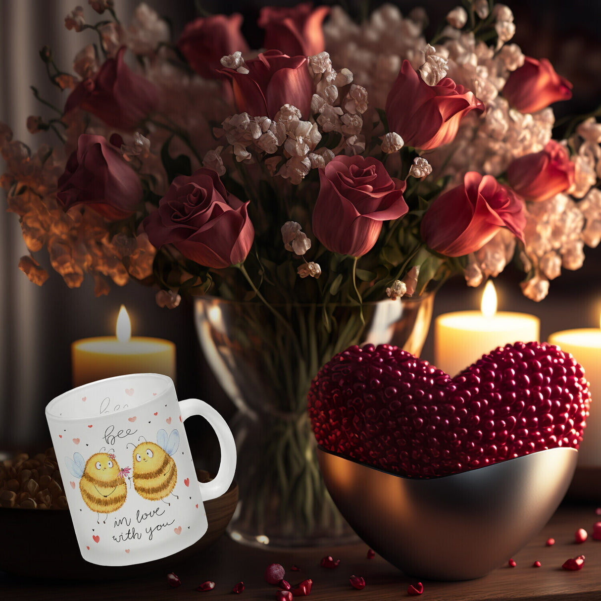 Pummel Biene Kaffeebecher mit Spruch Bee in love with you