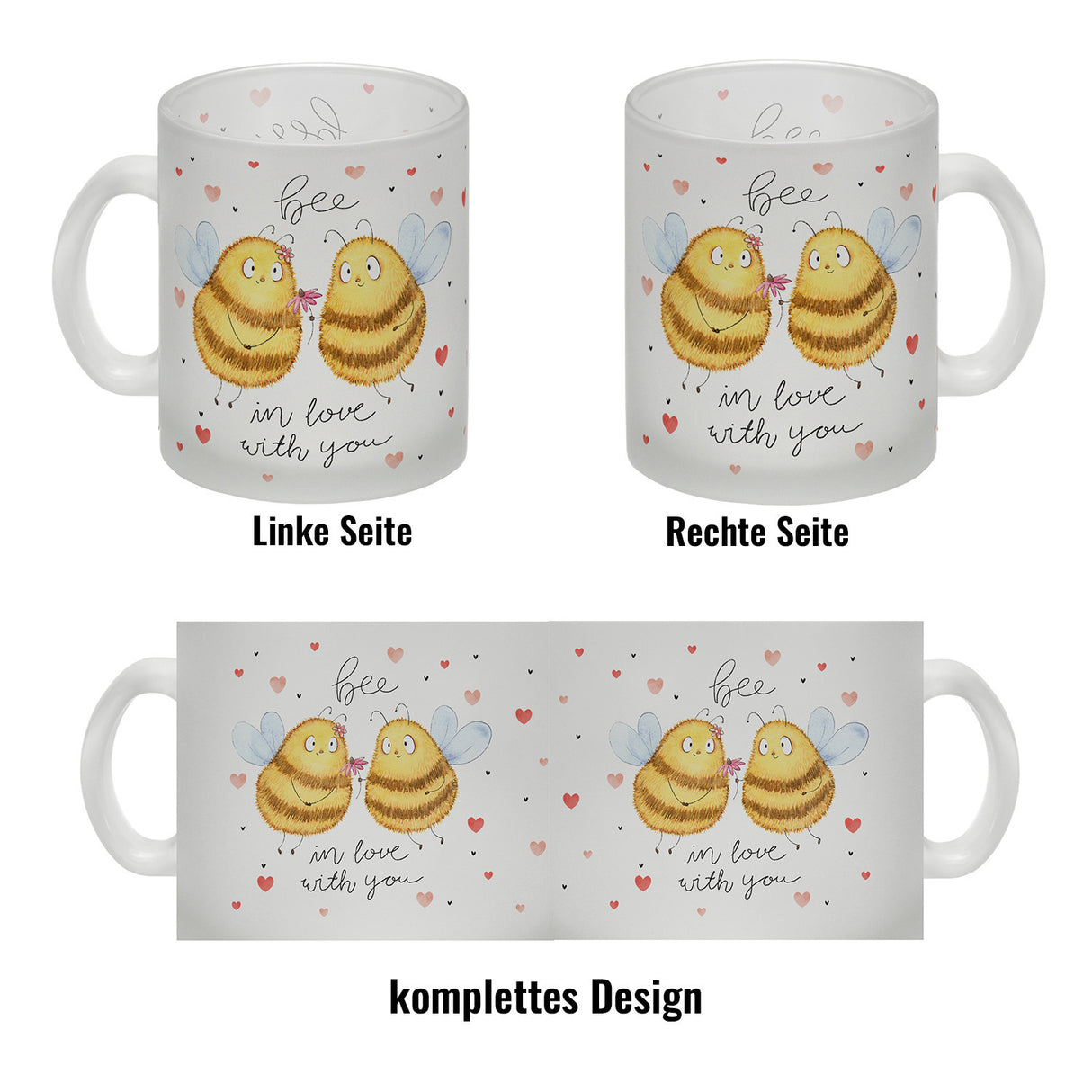Pummel Biene Kaffeebecher mit Spruch Bee in love with you