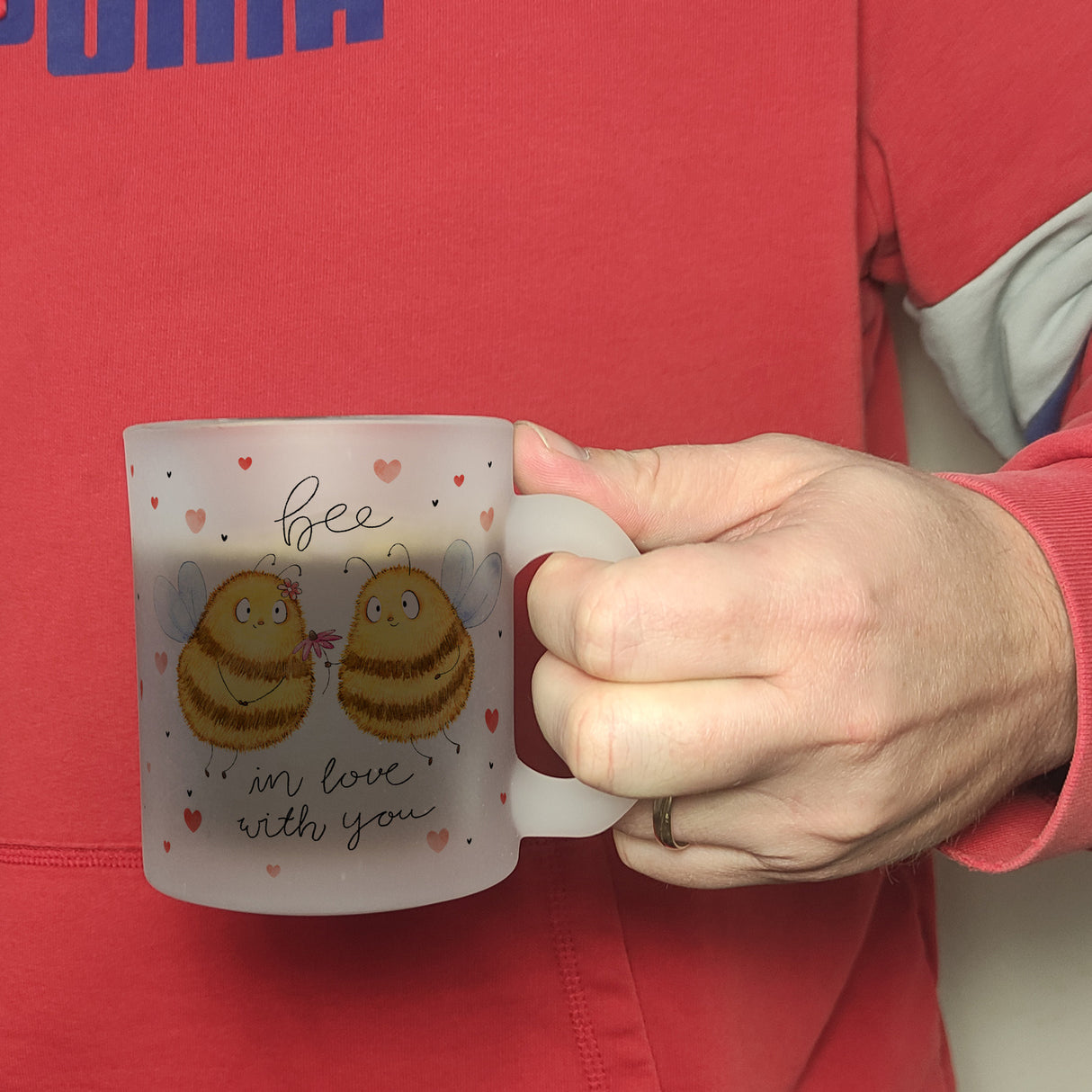 Pummel Biene Kaffeebecher mit Spruch Bee in love with you