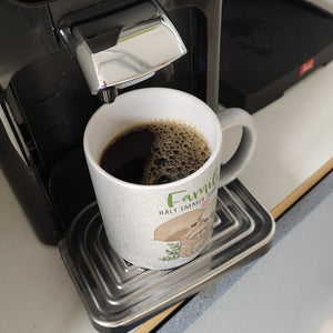 Faultier Familie Kaffeebecher mit Spruch Familie hält immer zusammen