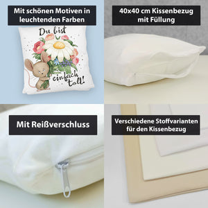 Maus Kissen mit Spruch Du bist einfach toll