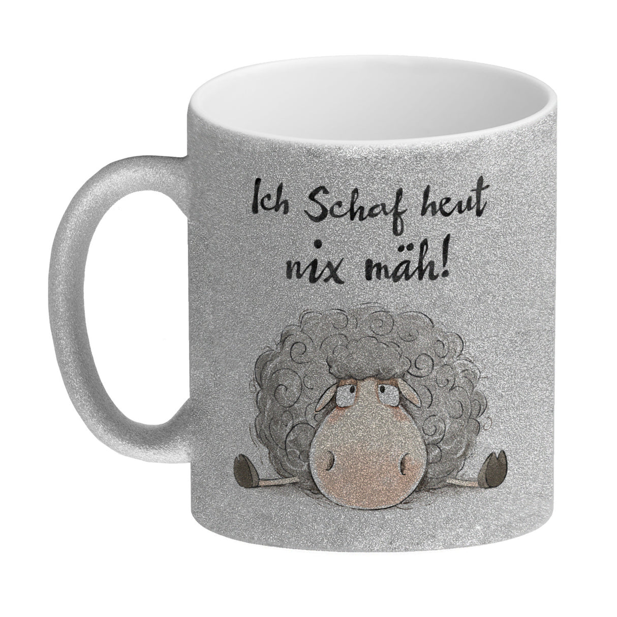 Schaf Kaffeebecher mit Spruch Ich Schaf heut nix mäh