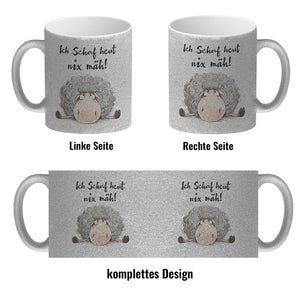 Schaf Kaffeebecher mit Spruch Ich Schaf heut nix mäh