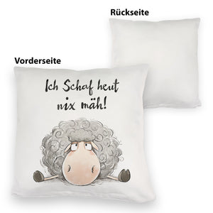 Schaf Kissen mit Spruch Ich Schaf heut nix mäh
