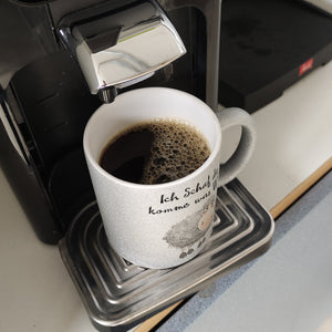 Schaf Kaffeebecher mit Spruch Ich Schaf das komme was Wolle