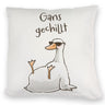 Gilbert die Gans Kissen mit Spruch Gans gechillt